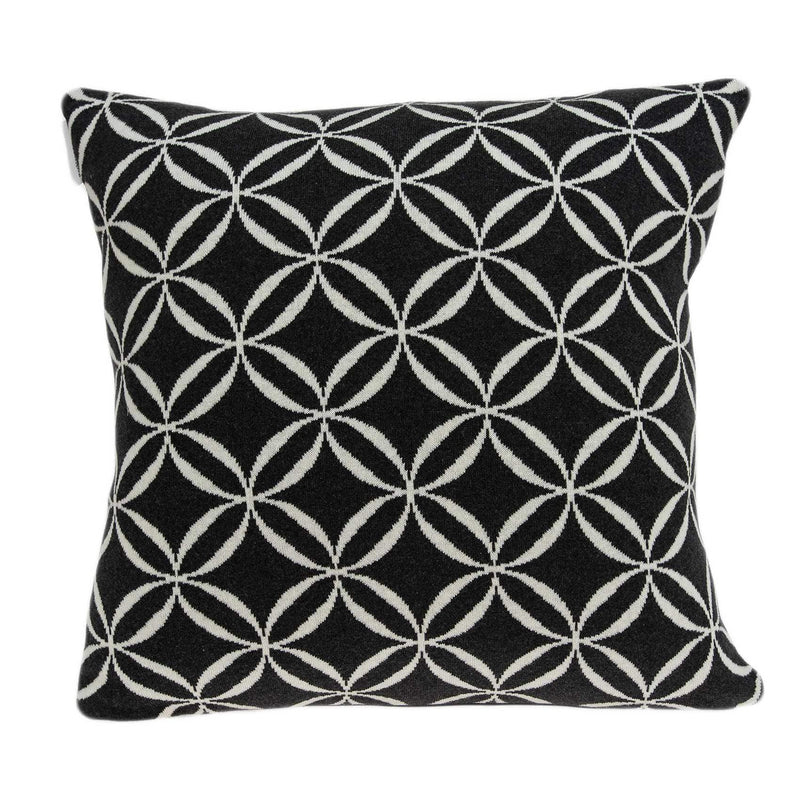 Black Throw Pillows - 20" x 7" x 20" Transitional Black Pillow Cover With Poly Insert