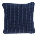 Decorative Pillow Covers - 18" x 5" x 18" Transitional Blue Pillow Cover With Poly Insert