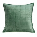 Decorative Pillow Covers - 20" x 7" x 20" Transitional Green Solid Quilted Pillow Cover With Poly Insert