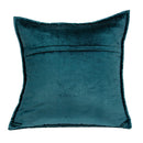 Decorative Pillow Covers - 20" x 7" x 20" Transitional Teal Solid Quilted Pillow Cover With Poly Insert