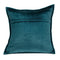 Decorative Pillow Covers - 20" x 7" x 20" Transitional Teal Solid Quilted Pillow Cover With Poly Insert