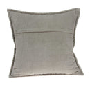 Decorative Pillow Covers - 20" x 7" x 20" Transitional Gray Solid Quilted Pillow Cover With Poly Insert