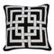 Black Throw Pillows - 20" x 7" x 20" Transitional Black and White Pillow Cover With Poly Insert