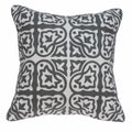 20x20 Pillow Covers - 20" x 7" x 20" Traditional Gray and White Cotton Pillow Cover With Poly Insert