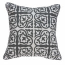 20x20 Pillow Covers - 20" x 7" x 20" Traditional Gray and White Cotton Pillow Cover With Poly Insert