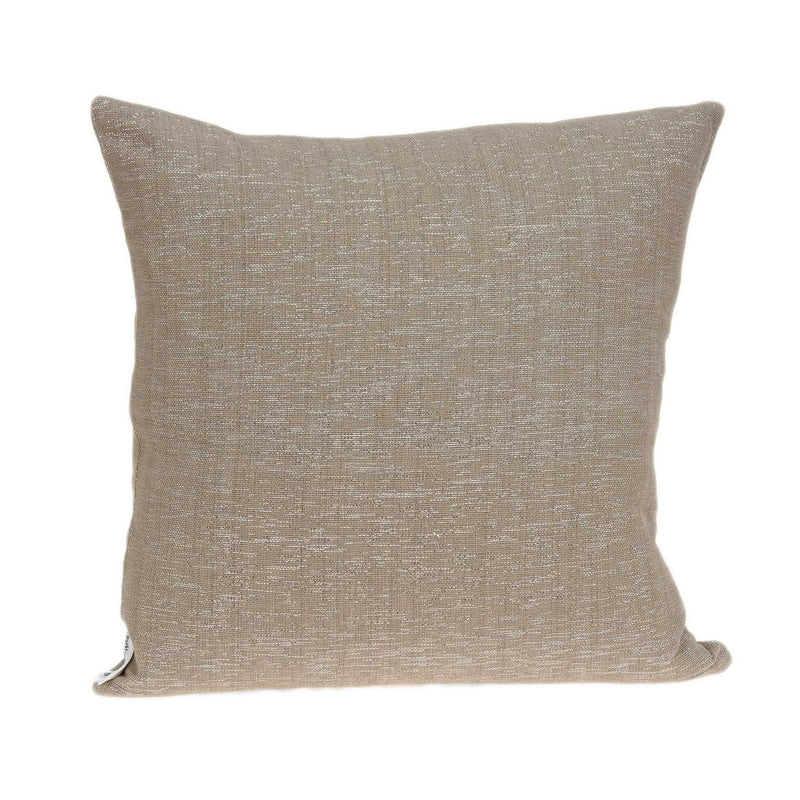 Couch Pillow Covers - 20" x 7" x 20" Charming Transitional Tan Cotton Accent Pillow Cover With Poly Insert