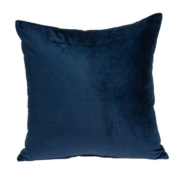 18x18 Pillow Covers - 18" x 7" x 18" Transitional Navy Blue Solid Pillow Cover With Poly Insert