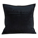 Black Throw Pillows - 20" x 7" x 20" Transitional Black Solid Quilted Pillow Cover With Down Insert