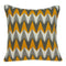 20x20 Pillow Insert - 20" x 7" x 20" Cool Transitional Gray and Orange Pillow Cover With Down Insert