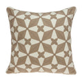 20x20 Pillow Insert - 20" x 7" x 20" Cool Transitional Beige and White Pillow Cover With Down Insert