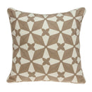 20x20 Pillow Insert - 20" x 7" x 20" Cool Transitional Beige and White Pillow Cover With Down Insert