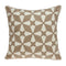 20x20 Pillow Insert - 20" x 7" x 20" Cool Transitional Beige and White Pillow Cover With Down Insert