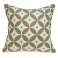 20x20 Pillow Insert - 20" x 7" x 20" Transitional Beige and White Accent Pillow Cover With Down Insert