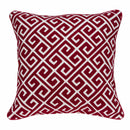 20x20 Pillow Insert - 20" x 7" x 20" Transitional Red and White Cotton Pillow Cover With Down Insert