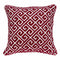 20x20 Pillow Insert - 20" x 7" x 20" Transitional Red and White Cotton Pillow Cover With Down Insert