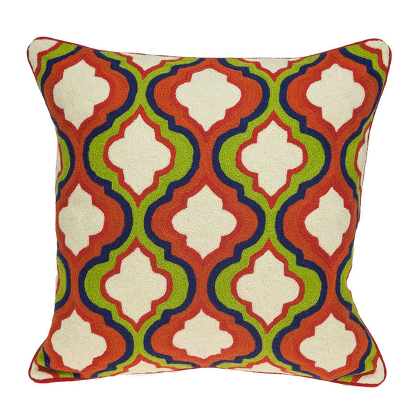 20x20 Pillow Insert - 20" x 7" x 20" Handmade Traditional Multicolored Pillow Cover With Down Insert