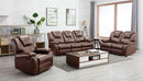 Leather Sofa - 84'' X 38'' X 40'' Modern Brown Leather Sofa Set