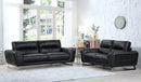 Leather Sofa - 68" X 39" X 34" Modern Black Leather Sofa And Loveseat