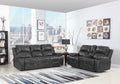 Leather Sofa - 89'' X 40''  X 40'' Modern Gray Leather Sofa And Loveseat