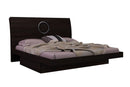 King Size Bed Frame - 77'' X 90''  X 40'' Modern Eastern King Wenge High Gloss Bed