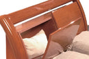 King Beds - 90'' X 95'' X 41'' Modern California King Cherry High Gloss Bed