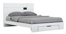 King Beds - 72'' X 85''  X 43'' 4pc California King Modern White High Gloss Bedrooom Set