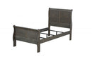 Full Size Bed - 56" X 85" X 47" Dark Gray Wood Full Bed