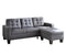 Cheap Sofas - 32" X 81" X 35" Gray Linen Upholstery Sectional Sofa