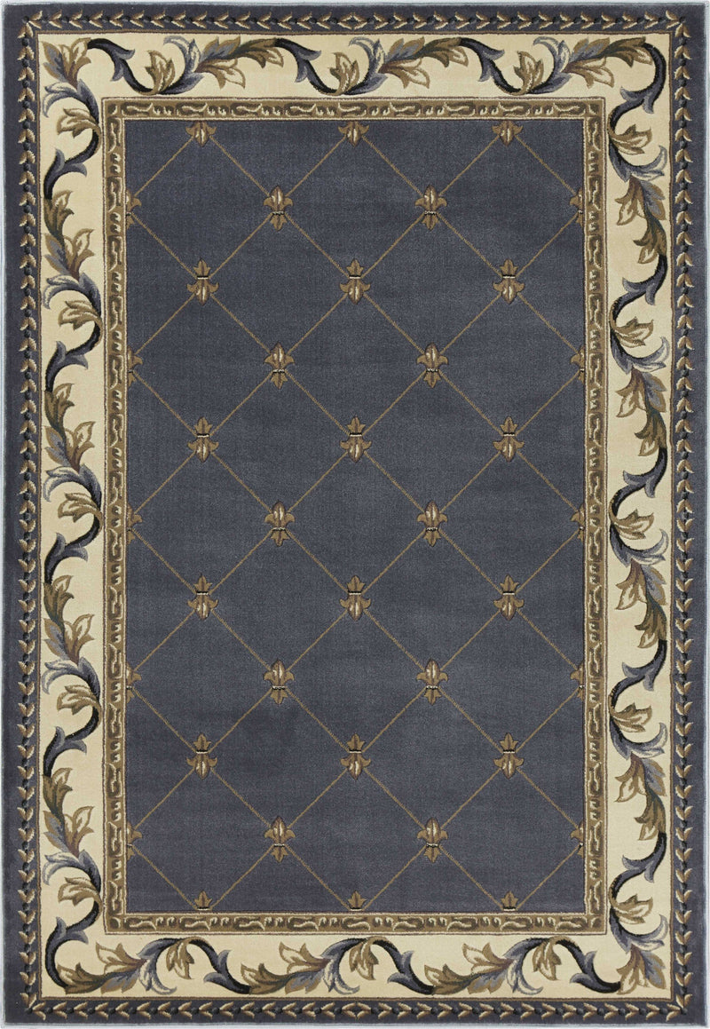 Blue Area Rugs - 7'7" x 10'10" Polypropylene Blue Area Rug