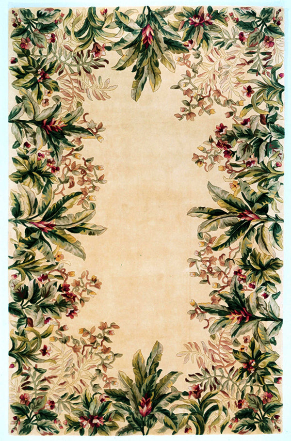 Living Room Rugs - 9'3" x 13'3" Wool Ivory Area Rug