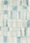 Ivory Area Rug - 5'3" x 7'7" Polypropylene Ivory/Blue Area Rug