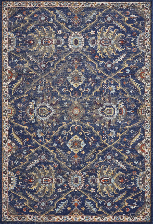 Royal Blue Rug - 5'3"X 7'7" Polypropylene Royal Blue Area Rug