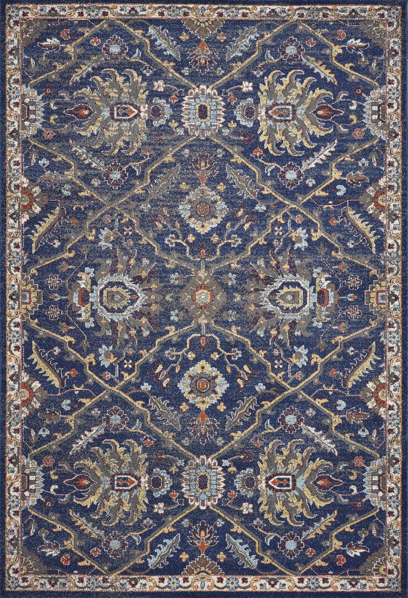 Royal Blue Rug - 5'3"X 7'7" Polypropylene Royal Blue Area Rug