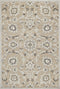 Grey Area Rug - 6'7" x 9'6" UV-treated Polypropylene Beige/Grey Area Rug