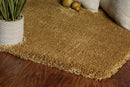 Gold Rug - 5' x 7' Polyester Gold Area Rug