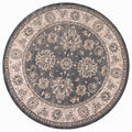 Round Rugs - 7'10" Round Polypropylene Grey/Ivory Area Rug