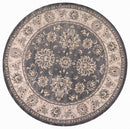 Round Rugs - 7'10" Round Polypropylene Grey/Ivory Area Rug