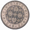 Round Rugs - 7'10" Round Polypropylene Grey/Ivory Area Rug