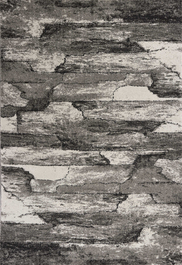 Gray Rug - 5'3"X 7'7" Polypropylene Grey Area Rug