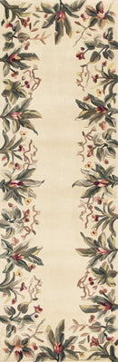 Runner Rugs - 2'6" x 8' Runner Wool Ivory Area Rug
