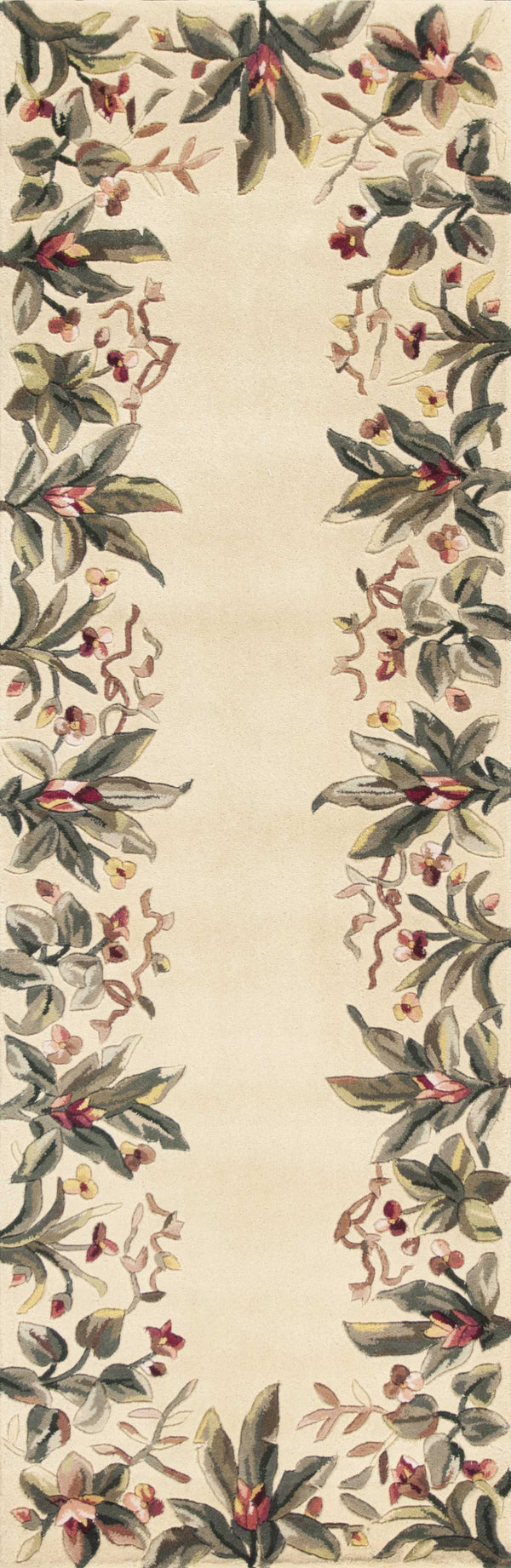 Runner Rugs - 2'6" x 8' Runner Wool Ivory Area Rug