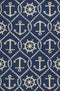 Navy Rug - 5' x 7'6" UV-treated Polypropylene Navy Area Rug