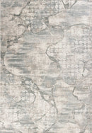 Ivory Area Rug - 5'3" x 7'7" Polypropylene Ivory/Mist Area Rug