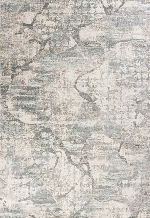 Ivory Area Rug - 5'3" x 7'7" Polypropylene Ivory/Mist Area Rug