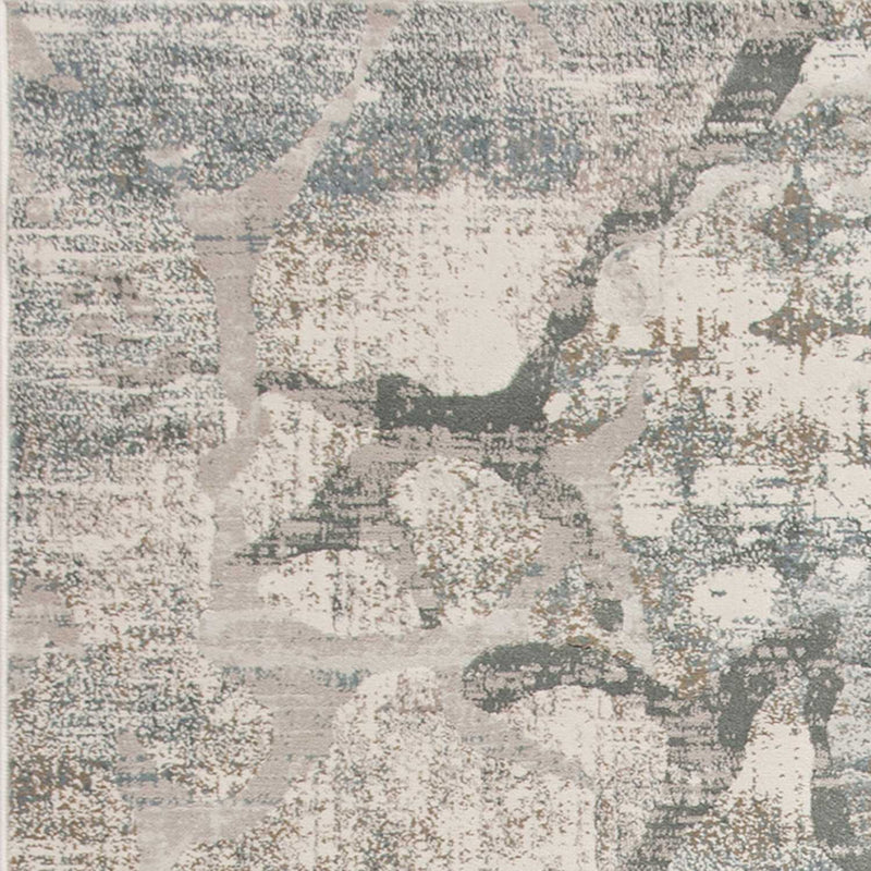 Ivory Area Rug - 5'3" x 7'7" Polypropylene Ivory/Mist Area Rug