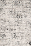 Silver Rug - 5'3" x 7'7" Polypropylene and Viscose Ivory Silver Area Rug