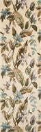 Runner Rugs - 2'6" x 8' Runner Wool Ivory/Teal Area Rug