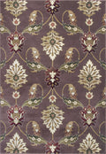 Round Rugs - 7'7" Round Polypropylene Plum Area Rug