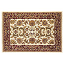 Red Area Rugs - 7'7" Octagon Polypropylene Ivory/Red Area Rug