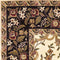Round Rugs - 7'7" Round Polypropylene Ivory/Black Area Rug